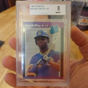 Ken Griffey Jr Psa 8 donruss rated Rookie
